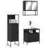 Set mobilier de baie, 3 piese, stejar fumuriu, lemn prelucrat GartenMobel Dekor