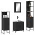 Set mobilier de baie, 4 piese, stejar fumuriu, lemn prelucrat GartenMobel Dekor
