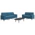 Set de canapele cu perne/rulouri, 2 piese, negru, catifea GartenMobel Dekor