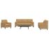 Set de canapele cu perne/rulouri, 3 piese, negru, catifea GartenMobel Dekor