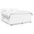 Pat box spring cu saltea, alb, 90x190 cm, piele ecologică GartenMobel Dekor