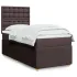 Pat box spring cu saltea, maro închis, 120x200 cm, textil GartenMobel Dekor