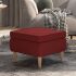 Scaun cu picioare din lemn, gri deschis, material textil GartenMobel Dekor
