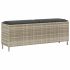 Bancă de grădină cu pernă Bej 110x30x40,5 cm Poly Ratan GartenMobel Dekor