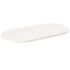 Blat de masă, alb, 60x30x2,5 cm, lemn masiv de pin, oval GartenMobel Dekor