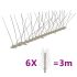 Set bandă cu țepi antipăsări cu 2 rânduri 20 buc. plastic 10 m GartenMobel Dekor