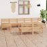 Set mobilier de grădină, 9 piese, gri, lemn masiv de pin GartenMobel Dekor