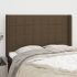 Tăblie de pat cu aripioare gri taupe 147x16x118/128 cm textil GartenMobel Dekor
