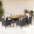 Set mobilier de grădină cu perne, 5 piese, negru, poliratan GartenMobel Dekor