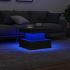 Masuta de cafea cu lumini LED Stejar negru 90x50x40 cm GartenMobel Dekor