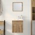 Set mobilier de baie, 2 piese, stejar sonoma, lemn prelucrat GartenMobel Dekor