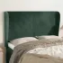 Tăblie pat cu aripioare verde închis 147x23x118/128 cm catifea GartenMobel Dekor