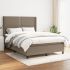 Pat continental cu saltea, maro închis, 140x200 cm, textil GartenMobel Dekor