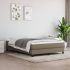 Pat box spring cu saltea, gri deschis, 140x190 cm, textil GartenMobel Dekor
