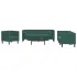 Set canapele Chesterfield cu perne rulou, 3 piese, gri, catifea GartenMobel Dekor