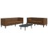 Set canapele Chesterfield cu perne rulou, 2 piese, gri, catifea GartenMobel Dekor