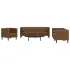 Set canapele Chesterfield cu perne rulou, 3 piese, gri, catifea GartenMobel Dekor