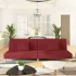 Canapea extensibilă cu 2 locuri, 2 perne, roșu vin, textil GartenMobel Dekor