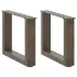 Picioare de masă de bar în formă de U, 2 buc., oțel natural, 40x(90-91) cm GartenMobel Dekor