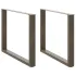 Picioare de masă de bar în formă de U, 2 buc., oțel natural, 40x(90-91) cm GartenMobel Dekor