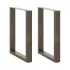 Picioare de masă de bar în formă de U, 2 buc., oțel natural, 40x(90-91) cm GartenMobel Dekor