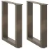 Picioare de masă de bar în formă de U, 2 buc., oțel natural, 40x(90-91) cm GartenMobel Dekor