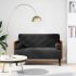 Canapea loveseat cu perne de suport negru 110 cm catifea GartenMobel Dekor