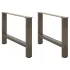 Picioare masă consolă oțel natural 2 buc 28x (72-73) cm oțel GartenMobel Dekor