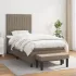 Pat box spring cu saltea, taupe, 120x190 cm material textil GartenMobel Dekor