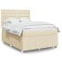 Pat box spring cu saltea, gri taupe, 160x200 cm material textil GartenMobel Dekor