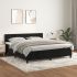 Pat box spring cu saltea, negru, 80x200 cm, catifea GartenMobel Dekor