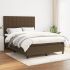 Pat continental cu saltea maro închis 180x200cm material textil GartenMobel Dekor