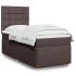 Pat box spring cu saltea, maro închis, 120x190 cm, textil GartenMobel Dekor