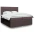 Pat box spring cu saltea, maro închis, 200x200 cm, textil GartenMobel Dekor