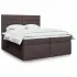 Pat box spring cu saltea, gri deschis, 200x200 cm, textil GartenMobel Dekor