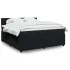 Pat box spring cu saltea, negru, 200x200 cm, catifea GartenMobel Dekor