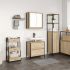 Set mobilier de baie, 2 piese, gri sonoma, lemn prelucrat GartenMobel Dekor