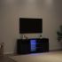 Comodă TV cu lumini LED, negru, 120x30x50 cm GartenMobel Dekor