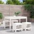 Set de dining pentru grădină, 5 piese, alb, lemn masiv de pin GartenMobel Dekor
