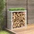 Suport bușteni de exterior, alb, 108x52x74 cm, lemn masiv pin GartenMobel Dekor