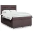 Pat box spring cu saltea, maro închis, 160x200 cm, textil GartenMobel Dekor
