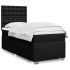 Pat box spring cu saltea, negru, 120x190 cm, catifea GartenMobel Dekor