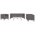 Set canapele Chesterfield cu 3 locuri, crem, piele eco. GartenMobel Dekor