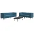 Set canapele Chesterfield cu perne rulou, 2 piese, gri, catifea GartenMobel Dekor