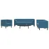 Set canapele Chesterfield cu perne rulou, 3 piese, gri, catifea GartenMobel Dekor