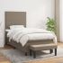 Pat box spring cu saltea, gri închis, 100x200 cm, textil GartenMobel Dekor