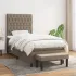 Pat box spring cu saltea, taupe, 120x190 cm material textil GartenMobel Dekor