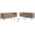 Set canapele Chesterfield cu 2 locuri, crem, piele eco. GartenMobel Dekor
