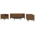 Set canapele Chesterfield cu 3 locuri, crem, piele eco. GartenMobel Dekor