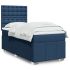 Pat continental cu saltea, albastru, 160x200cm, material textil GartenMobel Dekor
